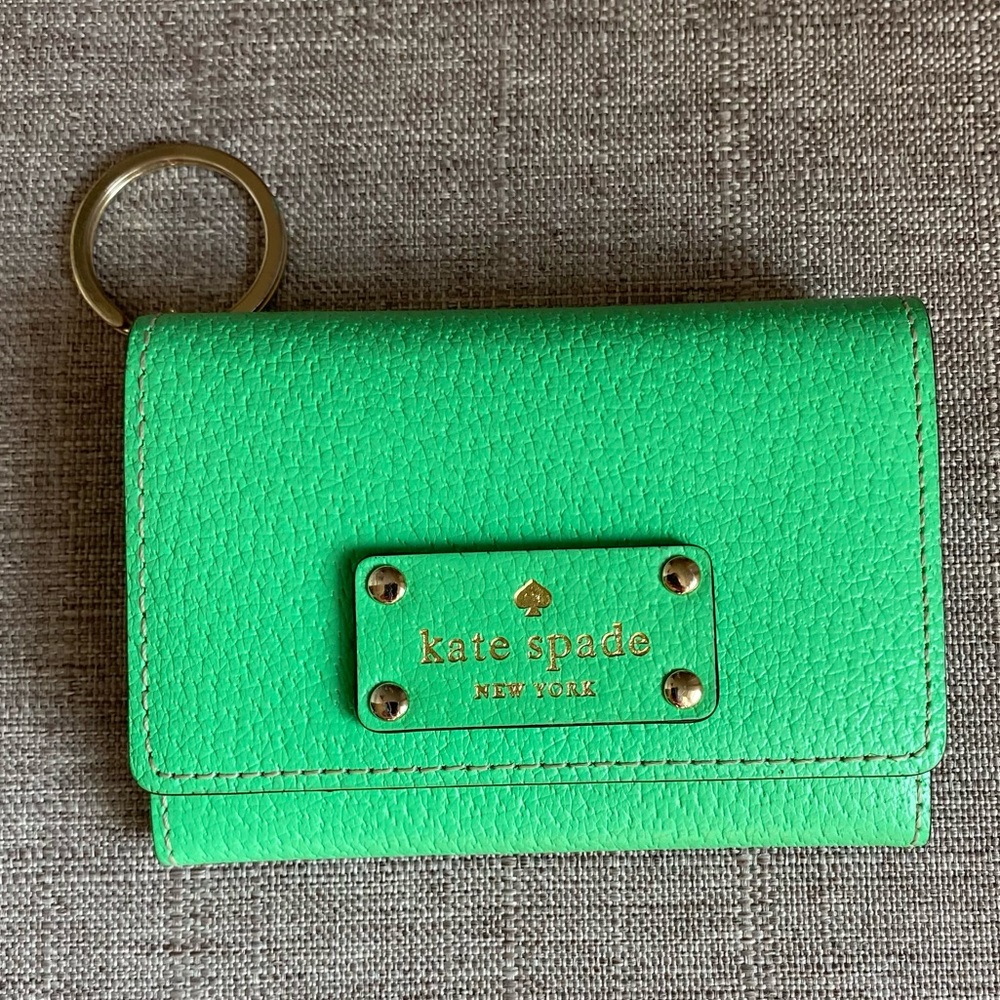 Kate Spade keychain wallet - green